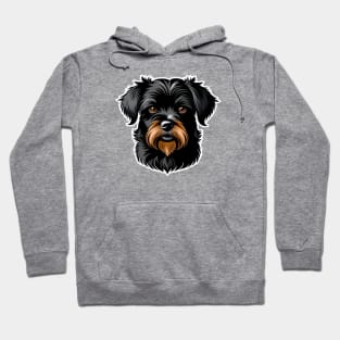 Head Affenpinscher dog pet portrait cartoon vector illustration Hoodie